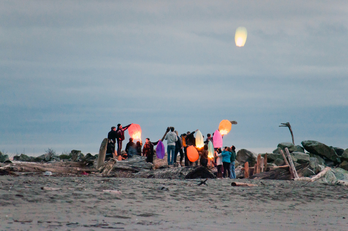 Lucky Lanterns at Wreck Beach