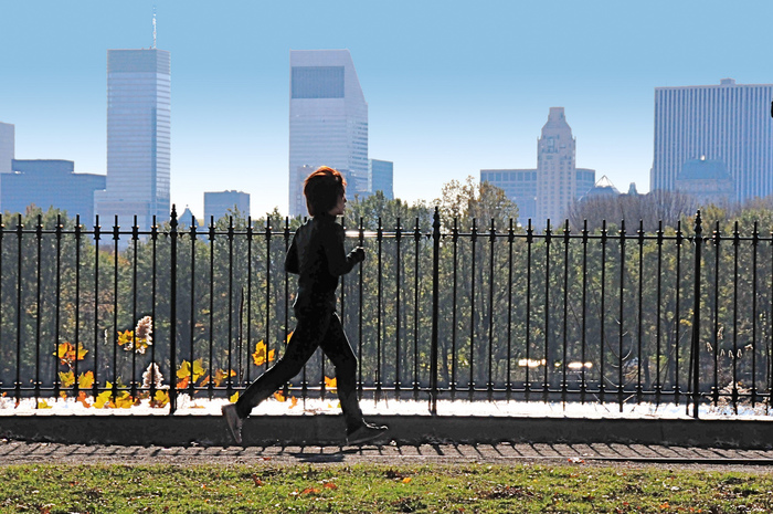Jogging on a bright November morning by Ed Yourdon