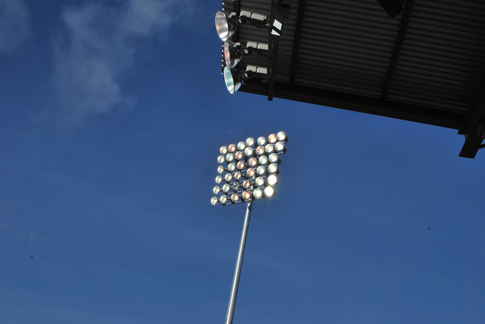 Lights at Empire Stadium by Karen Neoh
