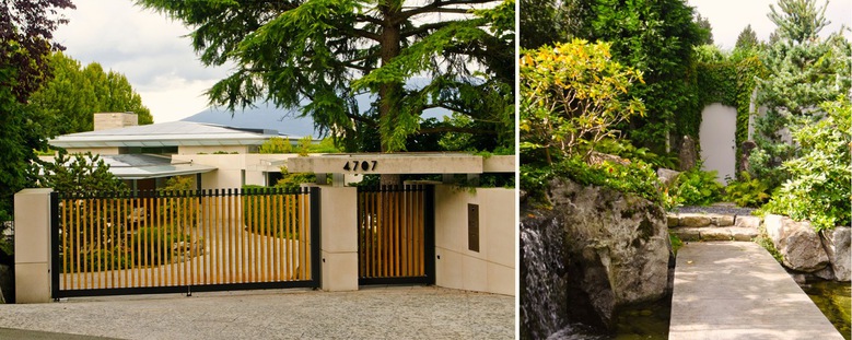 4707 Belmont front gate and peering through the fence