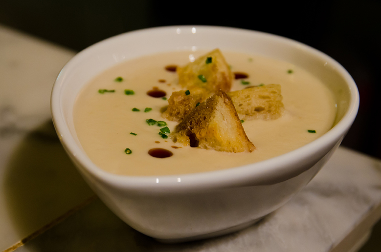 2 Swallow Tail Restaurant soup cream of cauliflower and squash