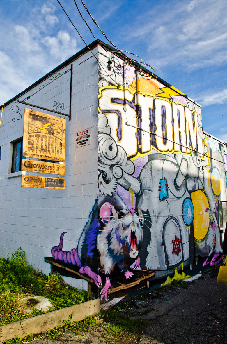 1 The View of the Storm in Raincity Brewery from Outside