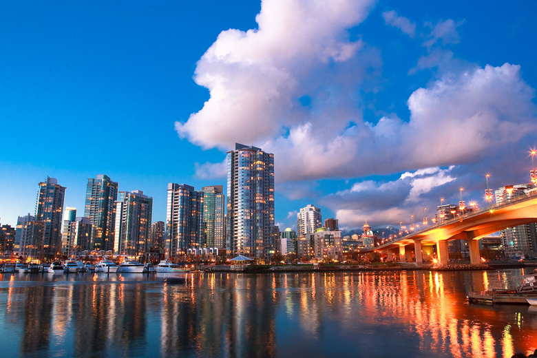 Blue hour False Creek action by Kenny Louie