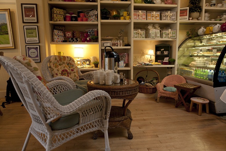 4 The interior of the small shop is cozy