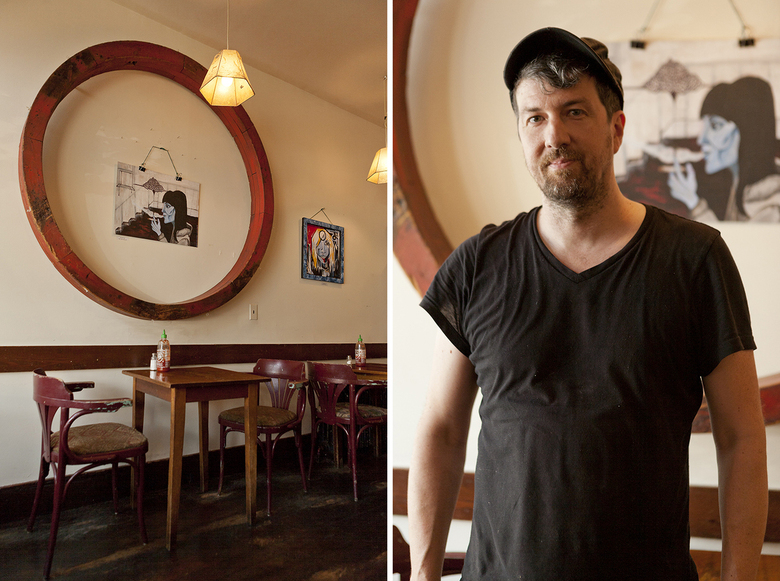 The interior and Glen DeLucas the general manager of The Naam