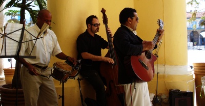 Mark improvises with Cuban band
